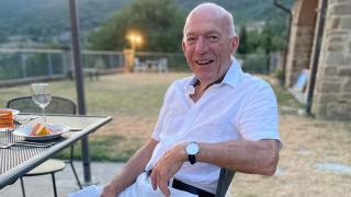 Will Pavia’s father, Michael, in Tuscany in August 2022. He died earlier this year, at the age of 76