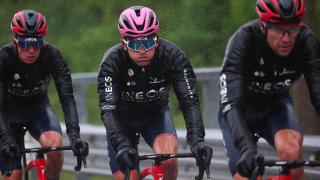 Thomas shows the strain on another brutal day of rain at this year’s Giro d’Italia