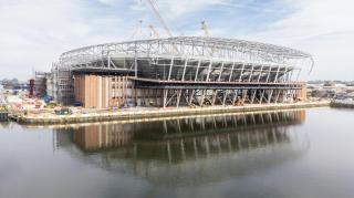Work began on the £500 million stadium at Bramley-Moore dock in the summer of 2021