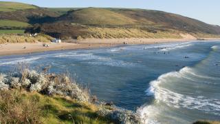 Woolacombe is on the same stretch of coastline as Croyde and Saunton Sands