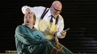 Christian Gerhaher as Wozzeck and Brindley Sherratt as the Doctor in Wozzeck