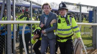 Animal welfare protestors caused a ten-minute delay at the Grand National last month